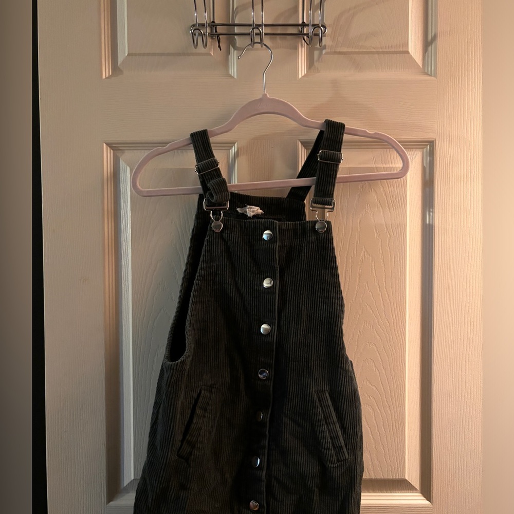 DARK GREEN OVERALL DRESS